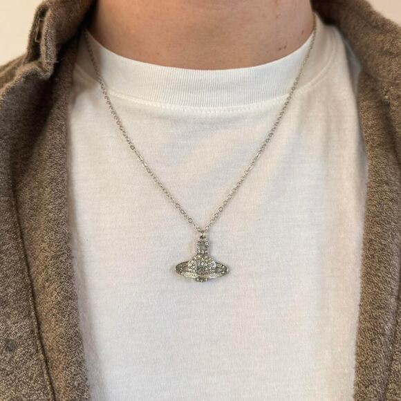 Other Other - Y2k 2000s silver planet chain